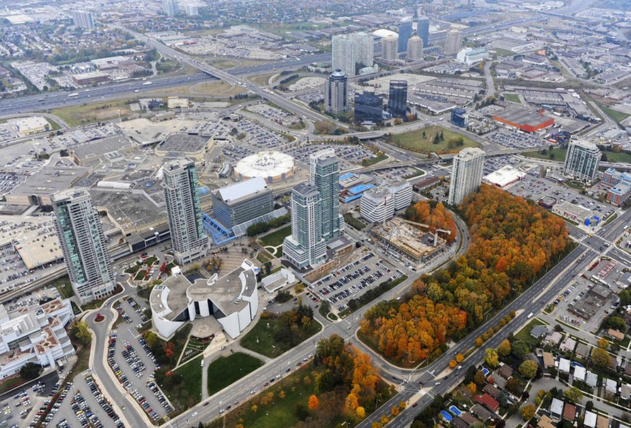 downtown Scarborough Ontario aerial view