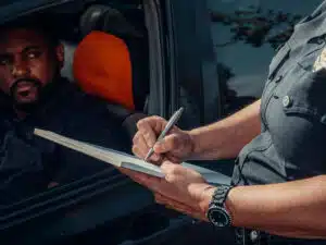 Ontarian getting a traffic ticket for a suspended license